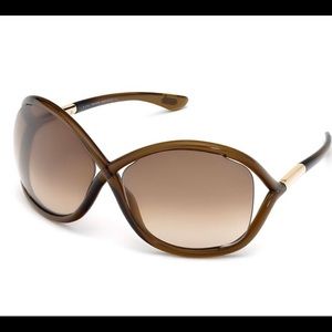 Tom Ford Whitney light brown sunglasses.